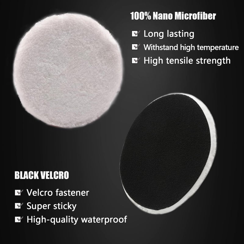ZFE Buffing Polishing Pads  ZFE 7Pcs 6 ""(150mm) Waffle Foam Buffing Pads Polishing Pads Wool Pad Kit for 6Inch Backing Plate RO/DA/GA Car Polisher Boat Compounding  Polishing and Waxing - Image 5